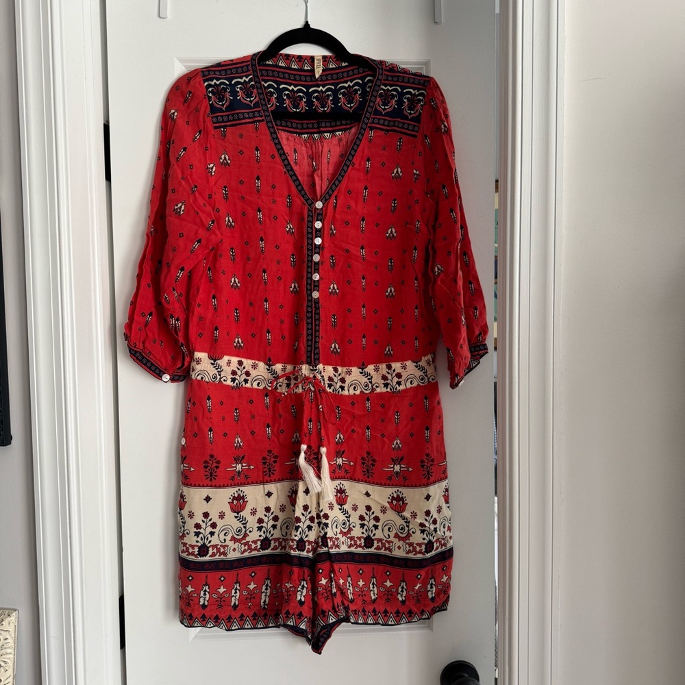 Spell and the Gypsy Collective Desert Wanderer Playsuit in Sunset - Picture 4 of 11